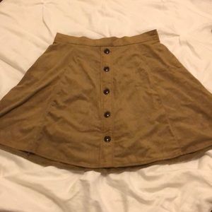 Medium Suede brown skater skirt